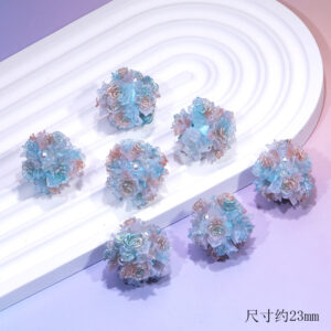 Pink and blue gradient three-dimensional flower ball