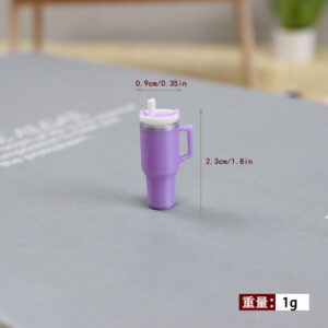 Purple straw water cup