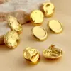 Wholesale PVD Coated Real Gold Plated 18K Gold Geometric 304 Stainless Steel Elegant Luxurious Simple Style Waterproof Non Tarnish Ear Studs