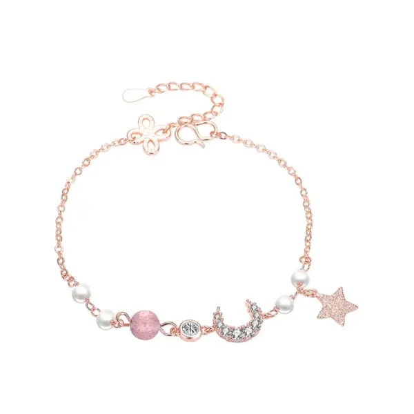 Wholesale Fashion Geometric Star Heart Shape Copper Plating Bracelets 1 Piece