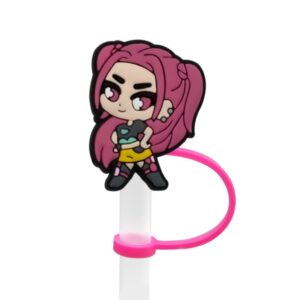 099-01 Pink / 10mm silicone straw cap