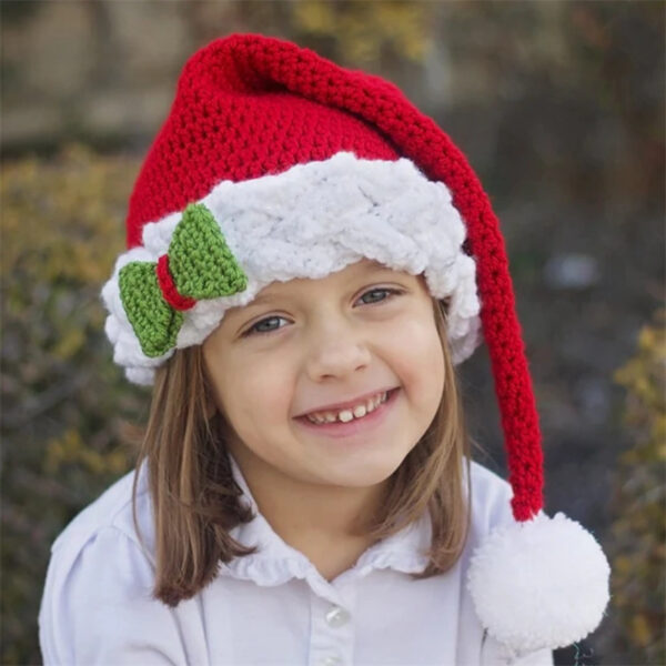 Wholesale Hand-knitted Christmas hat for children