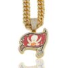 Wholesale Hip Hop Pirate Pendant Cuban Chain Necklace