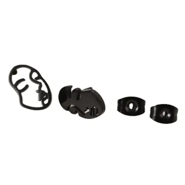 Wholesale PVD Coated Real Gold Plated Human Face Stainless Steel Simple Style Waterproof Non Tarnish Ear Studs