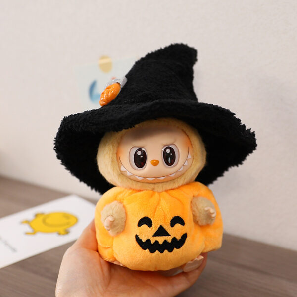 Wholesale Doll clothes keychain, Halloween hat, pumpkin costume doll