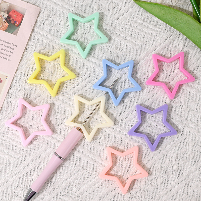 Wholesale Large macaron-colored five-inted star beads
