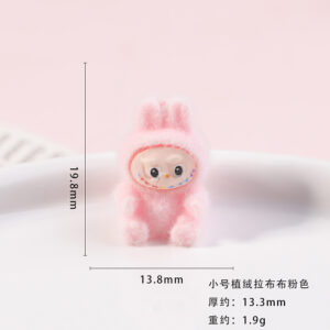 Small flocked fabric pink / Labubu series