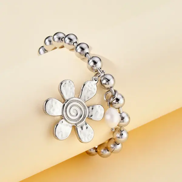 Real Gold Plated Smile Face Heart Shape Flower 304 Stainless Steel Casual Hip-Hop Waterproof Non Tarnish Bracelets