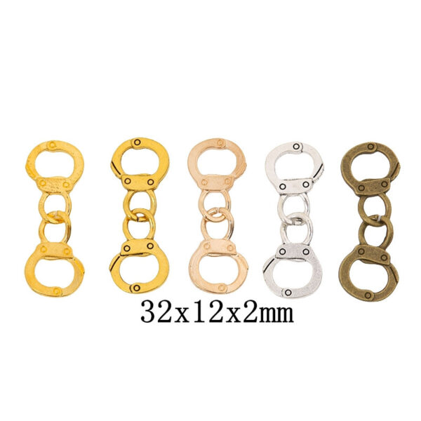 Wholesale DIY compound zinc alloy jewelry accessories pendant handcuffs pendant zakka wholesale factory direct 1726