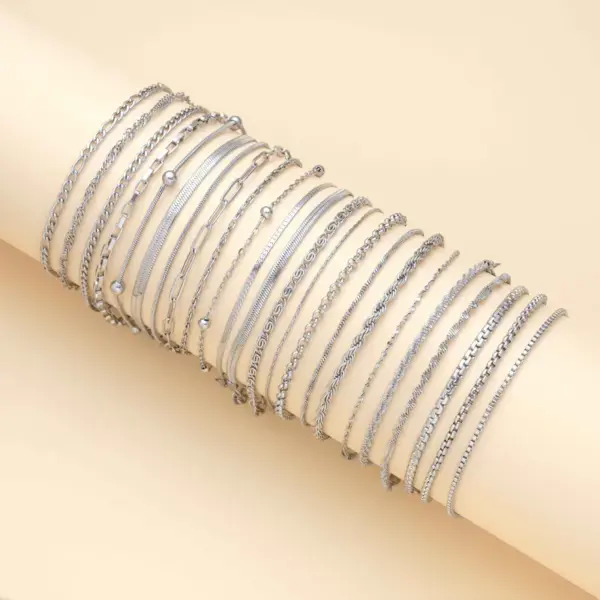 Wholesale Stainless Steel Women's Bracelet Non-Fading Tassel Commute Titanium Steel Bracelet Fashionable Geometric Pattern Luxury Style
