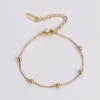 Wholesale PVD Coated 18K Gold Plated Rose Gold Plated Ball Stainless Steel Elegant Luxurious Waterproof Non Tarnish 304 Stainless Steel Bracelets
