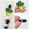 Wholesale Cactus Series Soft Rubber Perforated Double-Sided Thick Patch DIY Detachable Beading