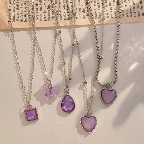 Wholesale Butterfly Heart Diamond Necklace