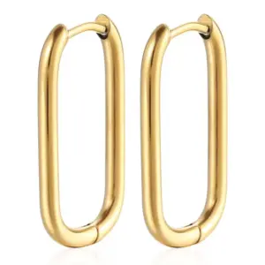 N Oval Ear Clip Golden One