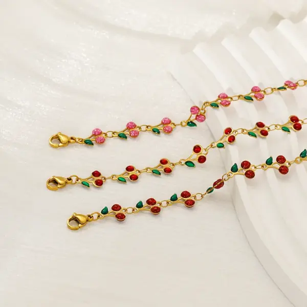 IG Style Cherry 304 Stainless Steel Bracelets In Bulk