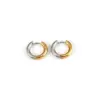 1 Pair Fashion Geometric Titanium Steel Hoop Earrings