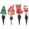 Wholesale Christmas wine stopper Santa Claus wine stopper