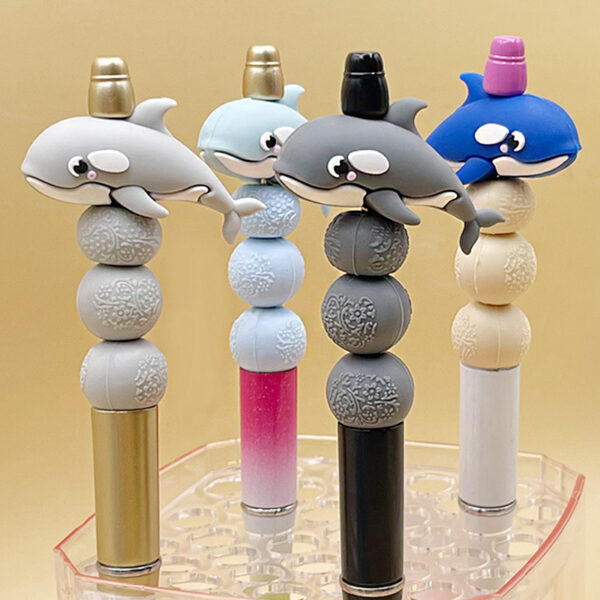 Wholesale Factory Direct Sales Food Grade 3D Stereo Silicone Dolphin Beads Pacifier Chain DIY Accessories Ready for Sale