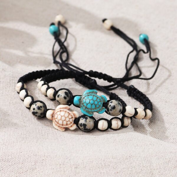 Wholesale Bohemian Vintage Turquoise Beaded Braided Bracelet