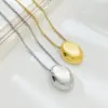 PVD Coated 18K Gold Platinum Real Gold Plated Geometric 304 Stainless Steel Vintage Style Simple Style Waterproof Non Tarnish 304 Stainless Steel Pendant Necklace