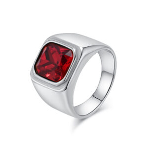 Steel color red stone / 10#