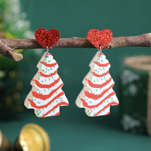 oly-7bc4d50f9d186a88d2d5406f31bf4991 Wholesale Heart Acrylic Christmas Tree Earrings