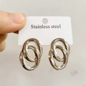 Steel Color Earrings 104 / 18k