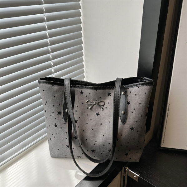 oly-7bc6b0dcea08d01e4697f631fd07e017 Wholesale Polka Dot Printed Bow Tote Bag Trendy Large Capacity Casual Shoulder