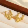 Wholesale 1 Pair Basic Simple Style Irregular Geometric Plating 304 Stainless Steel 18K Gold Plated Earrings