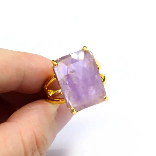 Wholesale Simple Style Classic Style Geometric Natural Stone Open Rings In Bulk