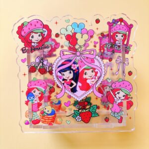 B377-strawberry girl pen holder