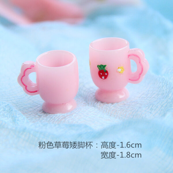 oly-7bcbf32c27cc759e2235f71237b5effa Wholesale Resin Food Play Mini Tea Set Plate Knife and Fork Doll Accessories