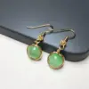 Wholesale 1 Pair Ethnic Style Geometric Copper Inlay Crystal Freshwater Pearl 18k Gold Plated Drop Earrings