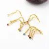 Wholesale Fashion Geometric Stainless Steel Inlay Ear Studs 1 Piece Nose Pin