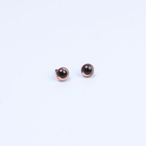 7.5mm transparent light brown cat's eye (pair)