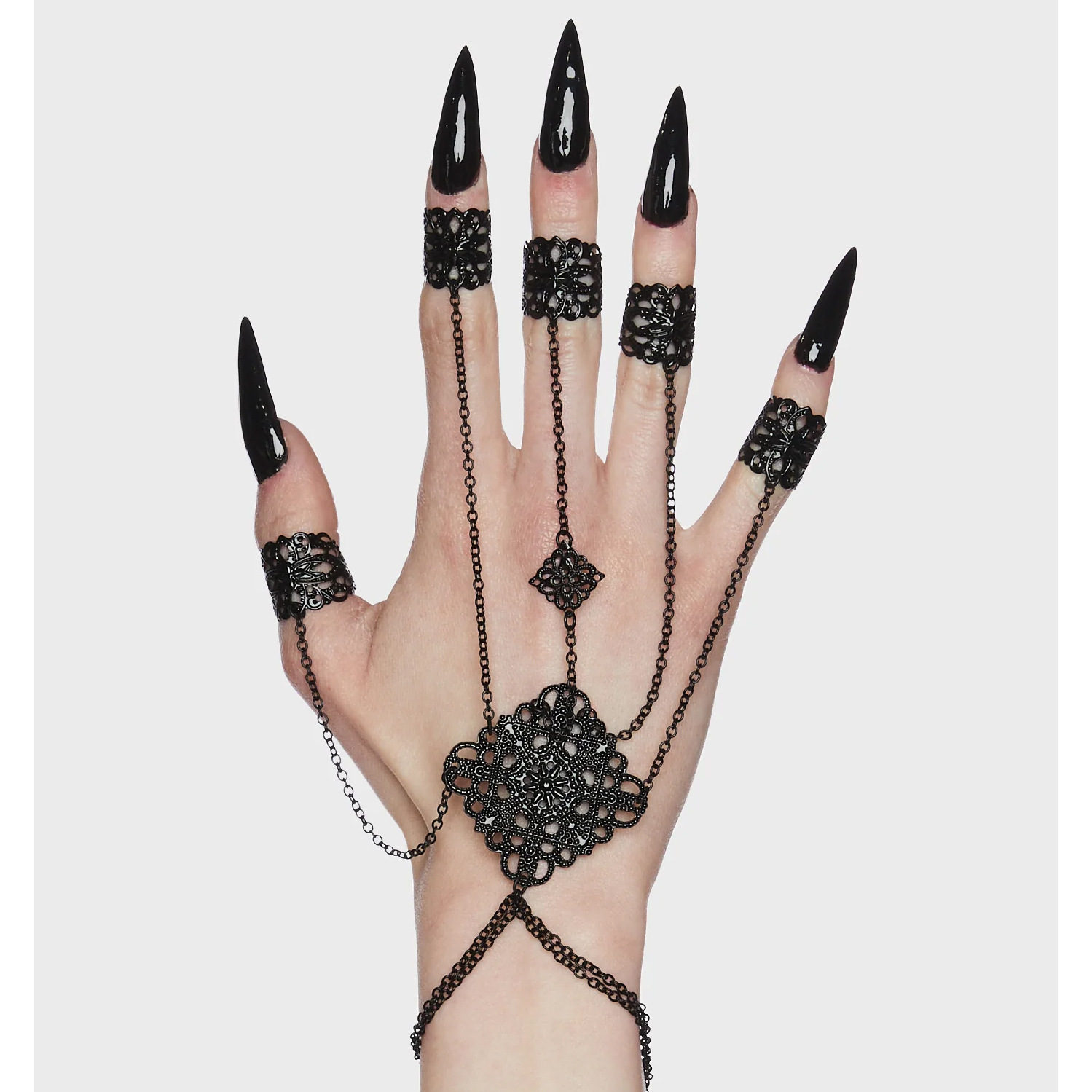 Wholesale Gothic mitten tapered tassel nail bracelet
