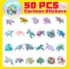 Wholesale 50 Blue Sea Turtle Stickers Cartoon Turtle Graffiti Stickers Color Ocean Turtle DIY Scooter Stickers