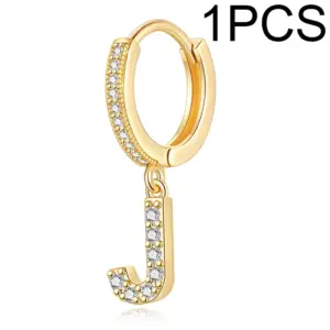 Single Alphabet Letter Earrings J