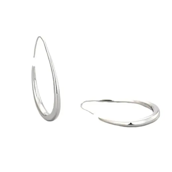 Wholesale Exaggerated Circle Drop Earrings Women's Personalized Retro Hong Kong Style Simple Cold Style Earrings Gold-plated Earrings