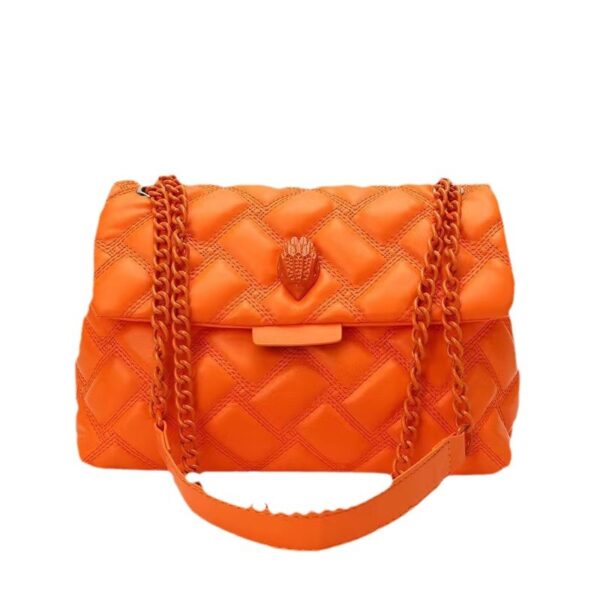 oly-7bf55e679d578555068496b9f34106c0 Wholesale Cross-Border New Style Small Fragrant Chain Bag Solid Color Rhombus Embroidery Line Eagle Head Women's Bag Large Capacity Single Shoulder Crossbody Bag Commuting