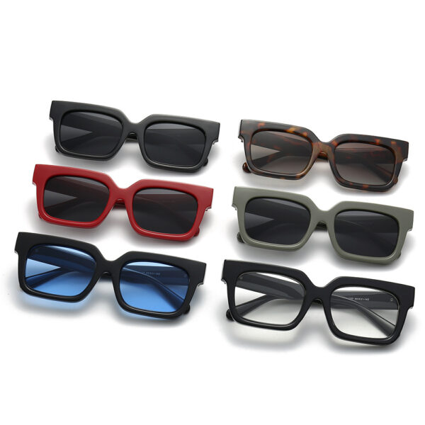 Wholesale European and American Fashion Large Frame Sunglasses Square Retro Versatile Sunglasses Anti-Uv Sunshade Glasses Factory