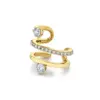Wholesale Fashion Geometric Plating Diamond Copper Artificial Gemstones Earrings