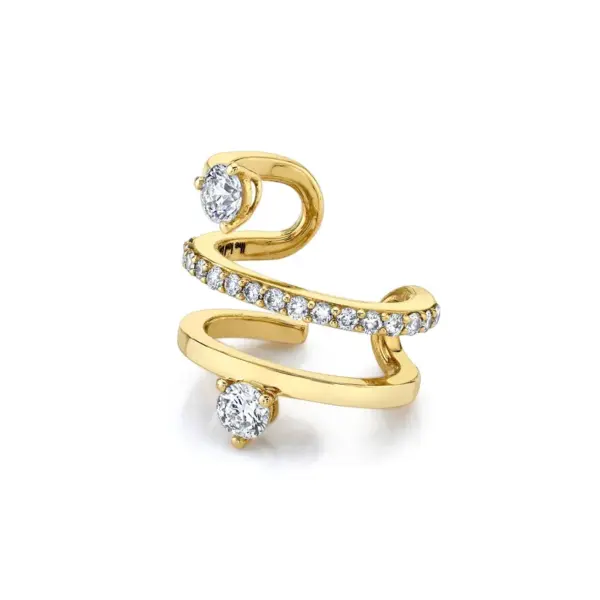 Wholesale Fashion Geometric Plating Diamond Copper Artificial Gemstones Earrings