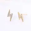 Wholesale Simple Mini Lightning Zircon Female Simple Stud Copper Earrings Wholesale