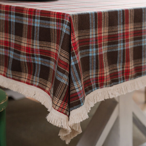 Wholesale Holiday Atmosphere British Style Christmas Plaid Tablecloth Plaid Fashion Christmas Atmosphere Tablecloth