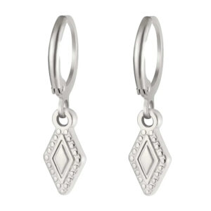 Steel color bead chain with rhombus on all four sides