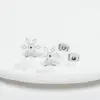 Wholesale PVD Coated 18K Gold Real Gold Plated Snowflake 304 Stainless Steel Simple Style Waterproof Non Tarnish Ear Studs