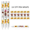 Wholesale 2pcs/pack Butterfly Cow Sunflower UV DTF Transfer Crystal Pen UV DTF Wraps