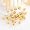 Wholesale Hot Sale Copper Set Zircon Plated 18K Real Gold Dice Pendant Personalized Small Cube 26 English Letter Necklace