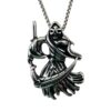 Wholesale Foreign trade Halloween fashion jewelry vintage necklace sweater chain death sickle skull stainless steel pendant necklace